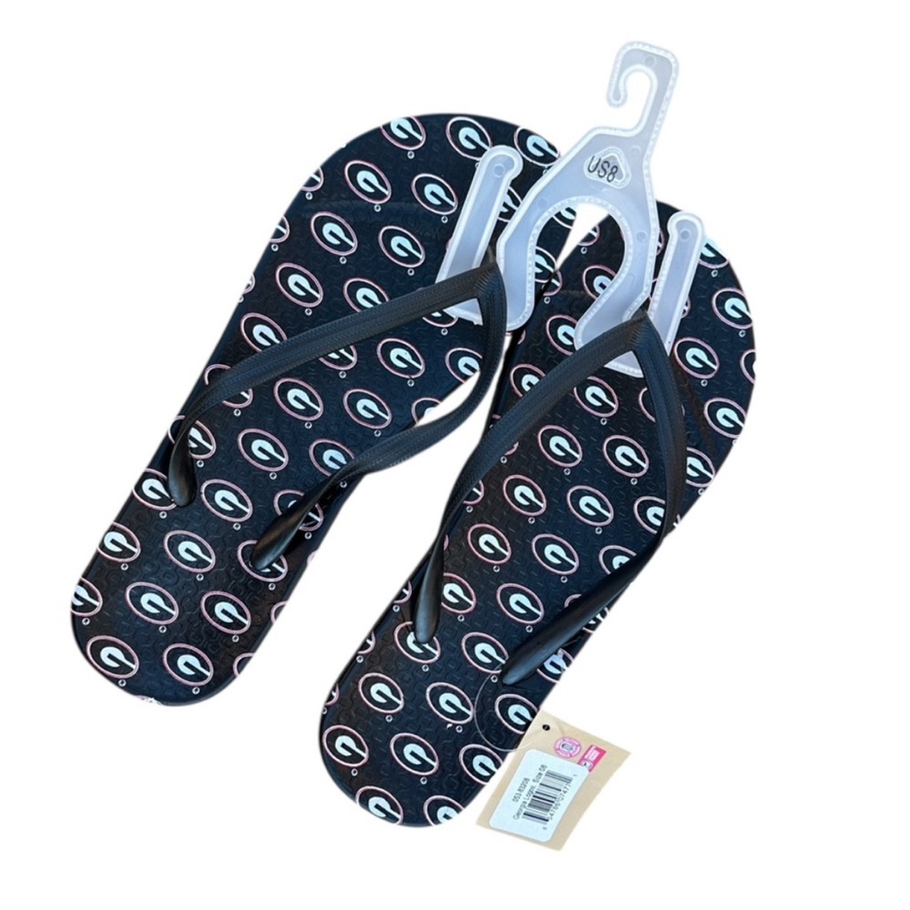 University of Georgia women's flipflops University spirit accessories size 8 NWT